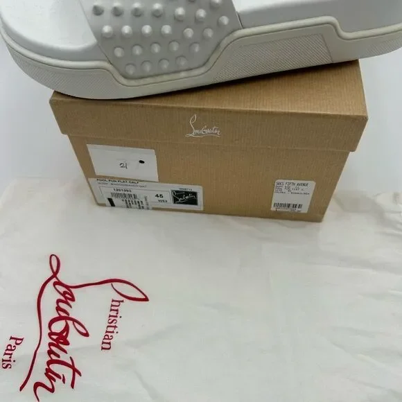 Men's Christian Louboutin studded Pool slides size 45 made in Italy - Picture 4 of 9